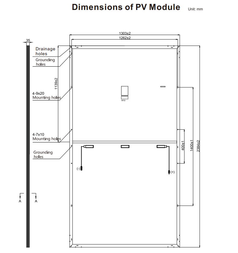 Komercyjny panel słoneczny typu P typu P 132 ogniwa PV o mocy 650 W