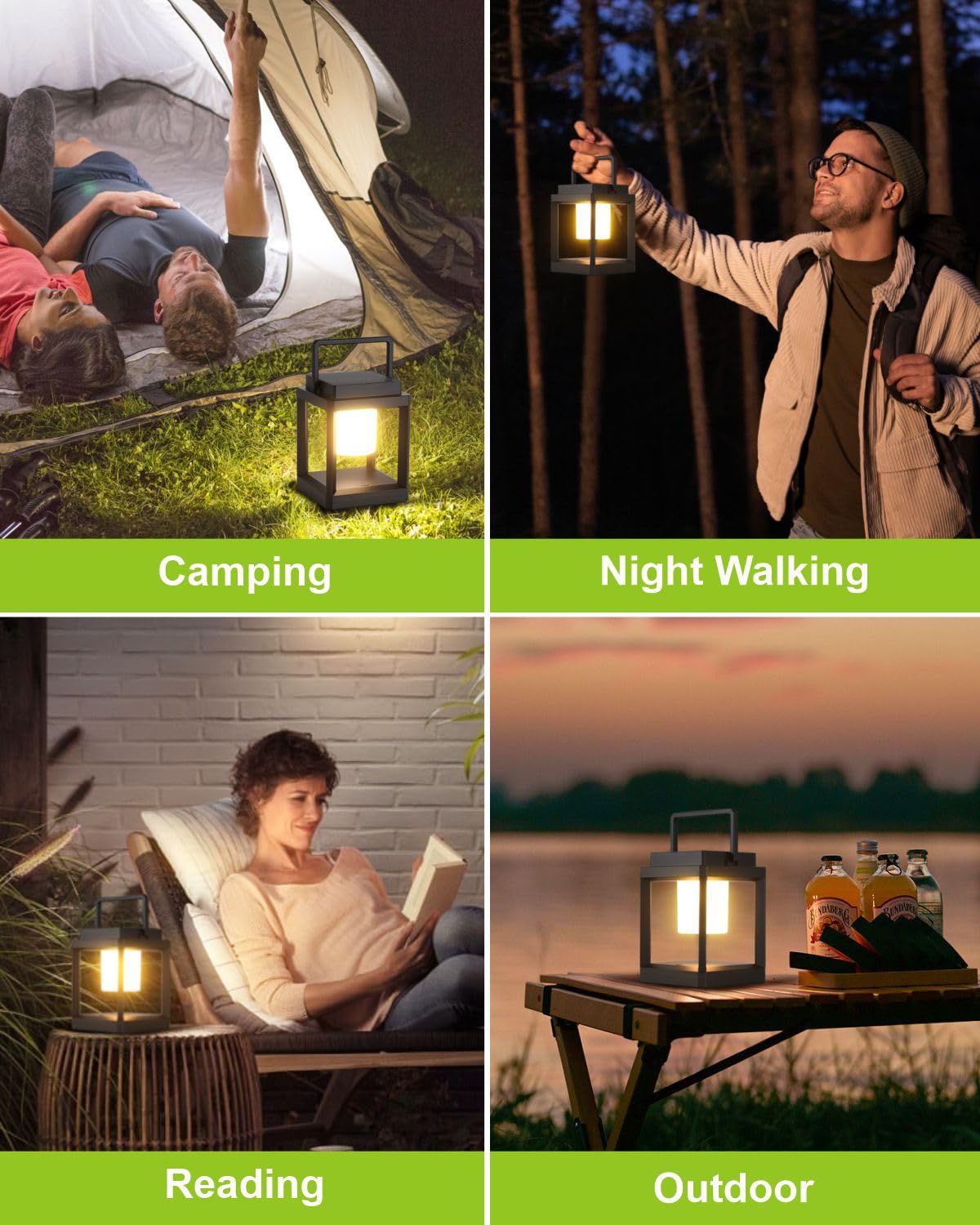 Outdoor Camping Czytanie Lampa stołowa z możliwością ładowania w kształcie latarni. Lampa stołowa zasilana energią słoneczną